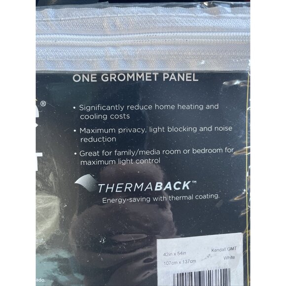 Eclipse Kendall Grommet Top Blackout Single Curtain Panel, 42x54 - Picture 6 of 8